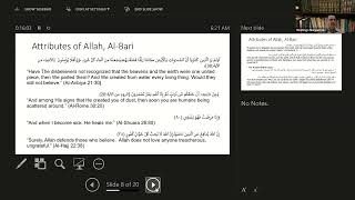 Your Character in the Shade of Allah's Names, Al-Bari and Al-Musawwir