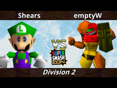 SSC 2022 Division 2 - Shears (Yoshi, Luigi) Vs. emptyW (Samus) SSB64 Smash Bros Tournament