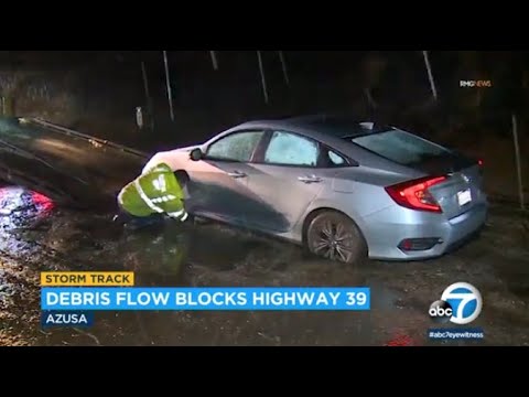 Heavy SoCal rain causes mudslides and debris flows, traps cars | ABC7