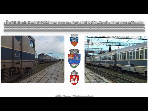 •ÎNTÂLNIRE între trenurile IR 1765 și R 2604 în stația Timișoara Nord - 23.Ianuarie.2023