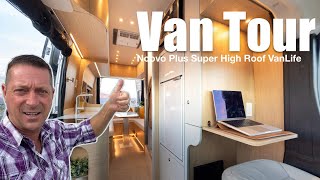 STUNNING REVEAL of 2025 Noovo Plus RL, 7’ Interior with Rear Lounge, European Inspired Camper Van