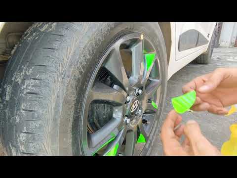 car alloy fluorescent green stickering i20