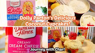 🍰DOLLY PARTON'S SOUTHERN STYLE COCONUT CAKE MIX!🥥MAKING CUPCAKES! COME SEE MY REVIEW!🧁