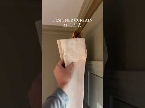 Elevate your drapes! Learn to hang curtains like a designer with drapery rings! #amazonhomehacks