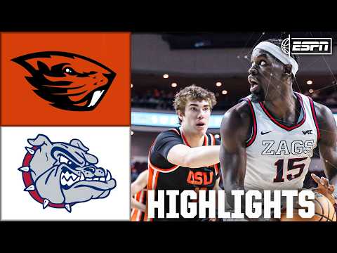오리건 주립 비버스 vs 곤자가 불독스 | WCC 남자 농구 토너먼트 하이라이트 | ESPN 대학 농구