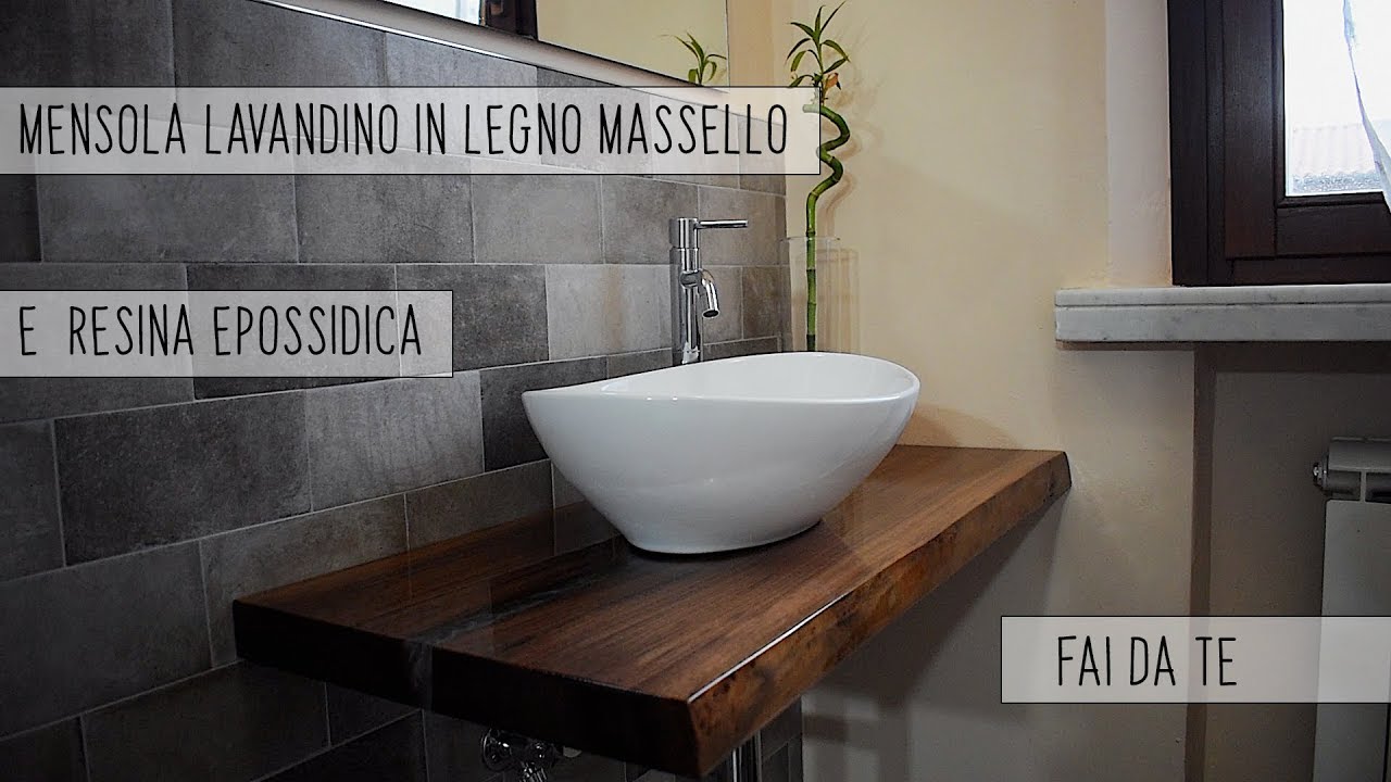 🏚 FAI DA TE 🛠 MENSOLA LAVANDINO IN LEGNO MASSELLO E RESINA EPOSSIDICA 💣