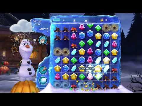 Frozen Free Fall: Snowball Fight, Summer Level 35, Walkthrough, No Power Ups, Excellent