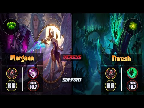 GrandMaster MORGANA [Guardian] (Support) VS  THRESH - Grandmaster KR Patch 10.7