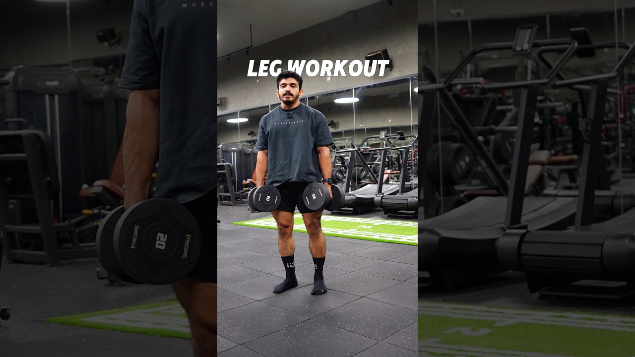 Leg workout using two dumbbells 🙌🏼