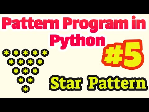 Pattern Program In Python 5 Star Patternopposite Pyramid