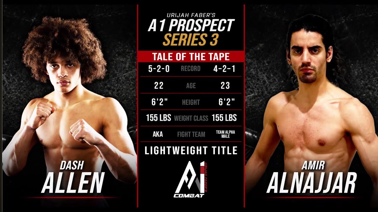 Dash Allen vs Amir Alnajjar | Amateur Lightweight Championship | A1 Combat Prospect Series 3