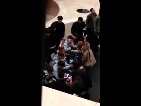 160109 iKON 분당 팬사인회 진환 토끼머리띠