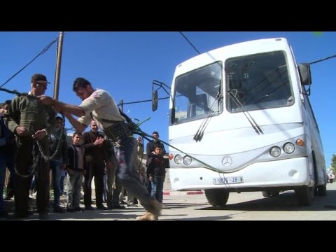 Pulling buses with his teeth, the Jason Statham of Gaza