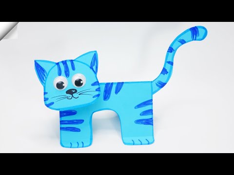 Cute Paper CAT Moving paper toys Paper crafts