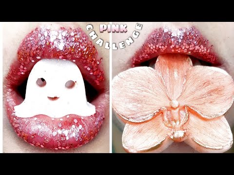 asmr pink chocolate challenge*eating sounds*asmr satisflying sounds
