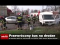 Wideo: Przewrcony bus na Alejach Jana Pawa II