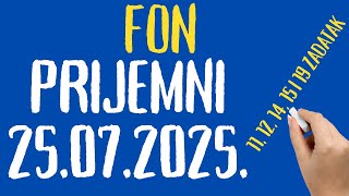 FON PRIJEMNI 2025 II DEO