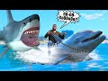 Getting Chased By A GIANT Megalodon Shark GTA 5 Mods