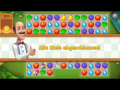 Gardenscapes Level 1271 Lösung / Help / Solution - Mobil Handy Spiel Gameplay Let's Play