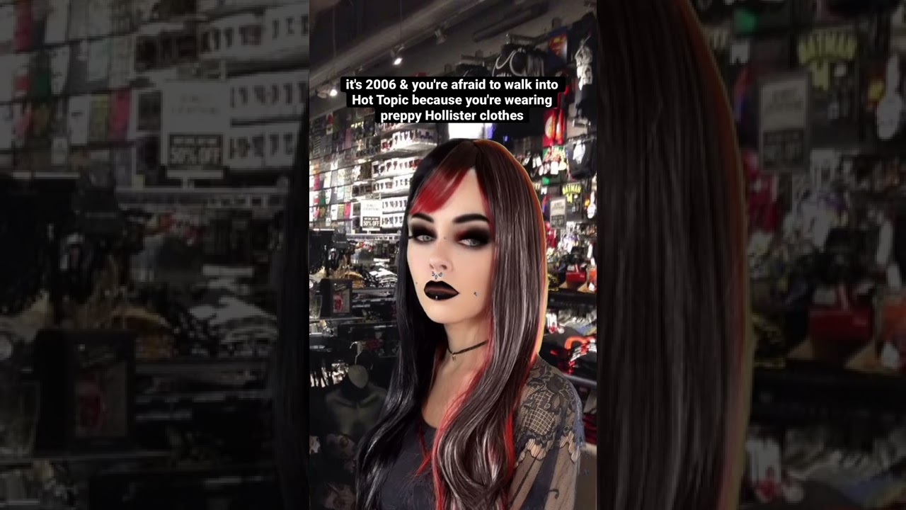 Going into Hot Topic in 2006 wearing Hollister clothes #early2000s #nostalgia #shorts