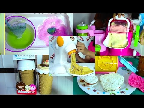 Ice Cream Maker, Sandwich, Pasta Maker and Popin Cookin Compilation - Kids' Toys