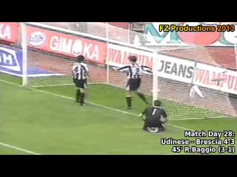 Serie A 2003-2004, day 28 Udinese - Brescia 4-3 (R.Baggio goal)