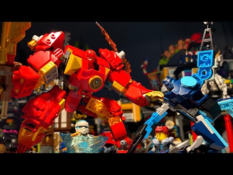 LEGO Ninjago Dragons Rising Kai’s Elemental Fire Mech Set stopmotion 🔥 🔥 🔥