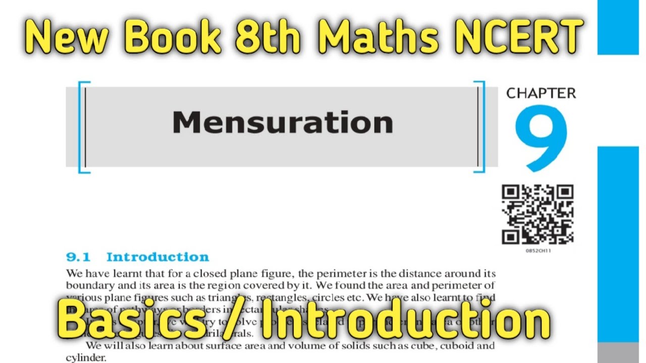 Chapter 9 - Mensuration - Introduction || Class 8 Maths NCERT || New Book 2023