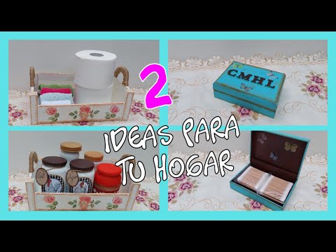 2 MANUALIDADES ÚTILES PARA TU HOGAR - Ideas para tu baño - Manualidades con cajas