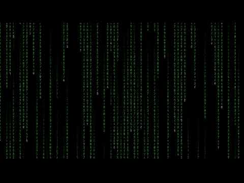 Screensaver matrix code rain in 4K