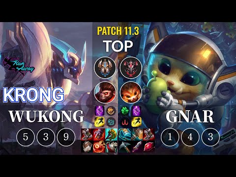 RNW KronG Wukong vs Gnar Top - KR Patch 11.3