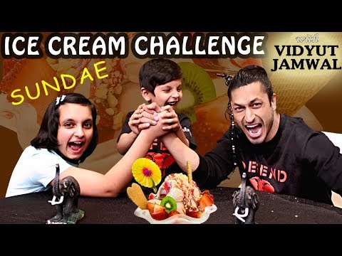 ICE CREAM CHALLENGE ft. VIDYUT JAMMWAL | Bloopers Sundae | Eating Challenge | Aayu and Pihu Show