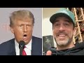 Donald Trump REACTS to Aaron Rodgers Accusing Jimmy Kimmel of Being on Epstein's List