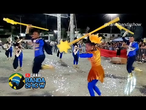 Corpo coreográfico da Banda Marcial FAMSAM na Final do Campeonato baiano AFAB-BA 2025