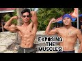 SHREDDED AT THE BEACH | EXPOSING THE MUSCLES