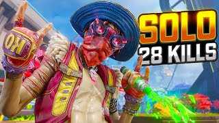 SOLO Octane is AMAZING 28 KILLS and 6K Damage Apex Legends Gameplay