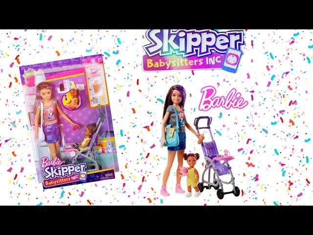 Vídeo relacionado con Barbie Skipper Muñeca niñera con Trona, bebé y Accesorios para su Cuidado, Juguete +3 años (Mattel HTK35)