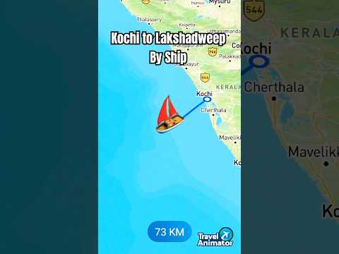 kochi to lakshadweep #kochi #lakshadweep #boatrides #ships @Explorer-Rahul#routemap