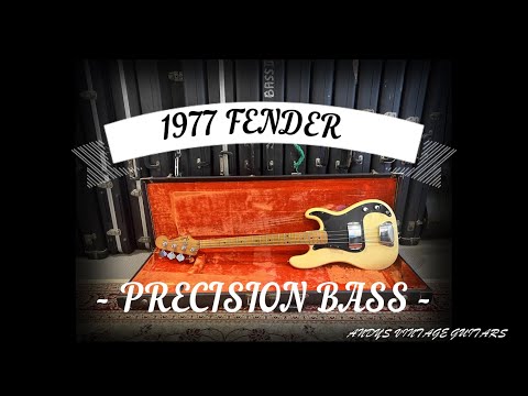 1977 FENDER PRECISION BASS - OLYMPIC WHITE - Andy's Vintage Guitars