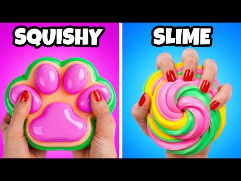 Turning MORE Squishies Into Slime!