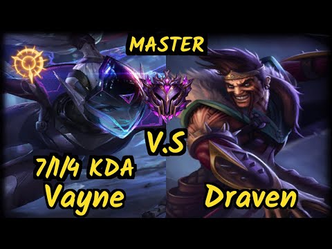FOX Apollo (VAYNE) vs DRAVEN - 7/1/4 KDA BOTTOM ADC GAMEPLAY - NA Ranked MASTER