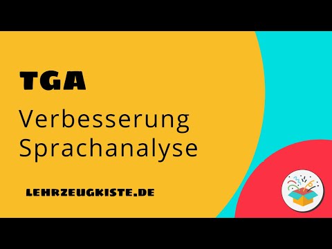 TGA zum Kommentar: Musterverbesserung der Sprachanalyse