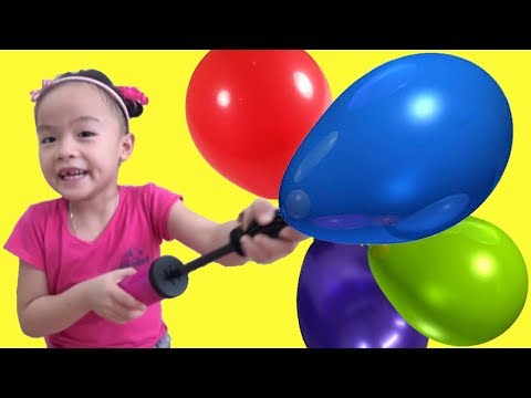 Learn colors balloon finger family Nursery Rhymes for Kids! Abckidtv Misa Channel - Video for baby Video