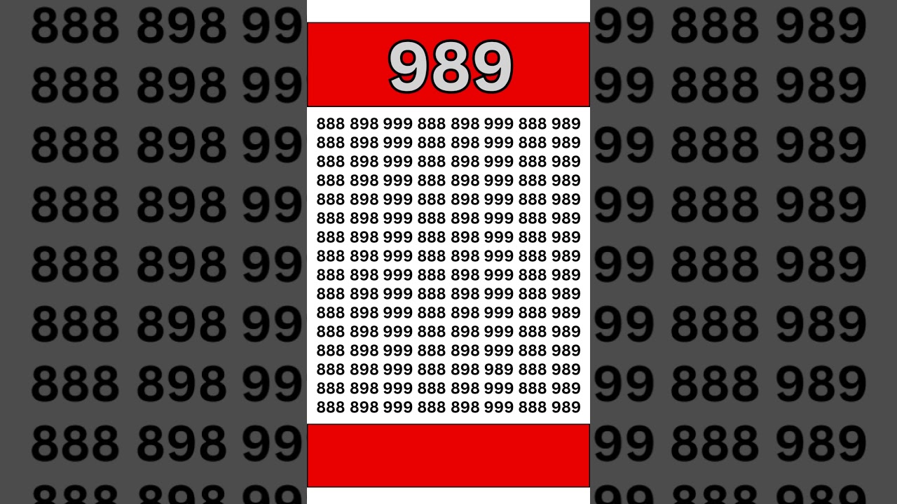 Optical Illusion Eye Test: Only 20/20 HD Vision People can Find 989 #shortsfeed#ytshorts#shorts#fyp