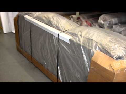 Part of a video titled Packaging of Sofas - YouTube