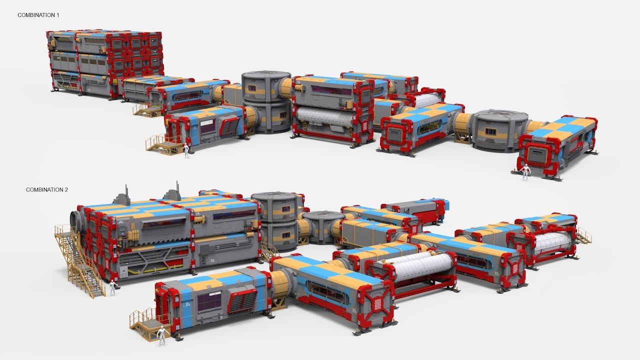 Sci-fi Житловий модуль для житла 3D Модель