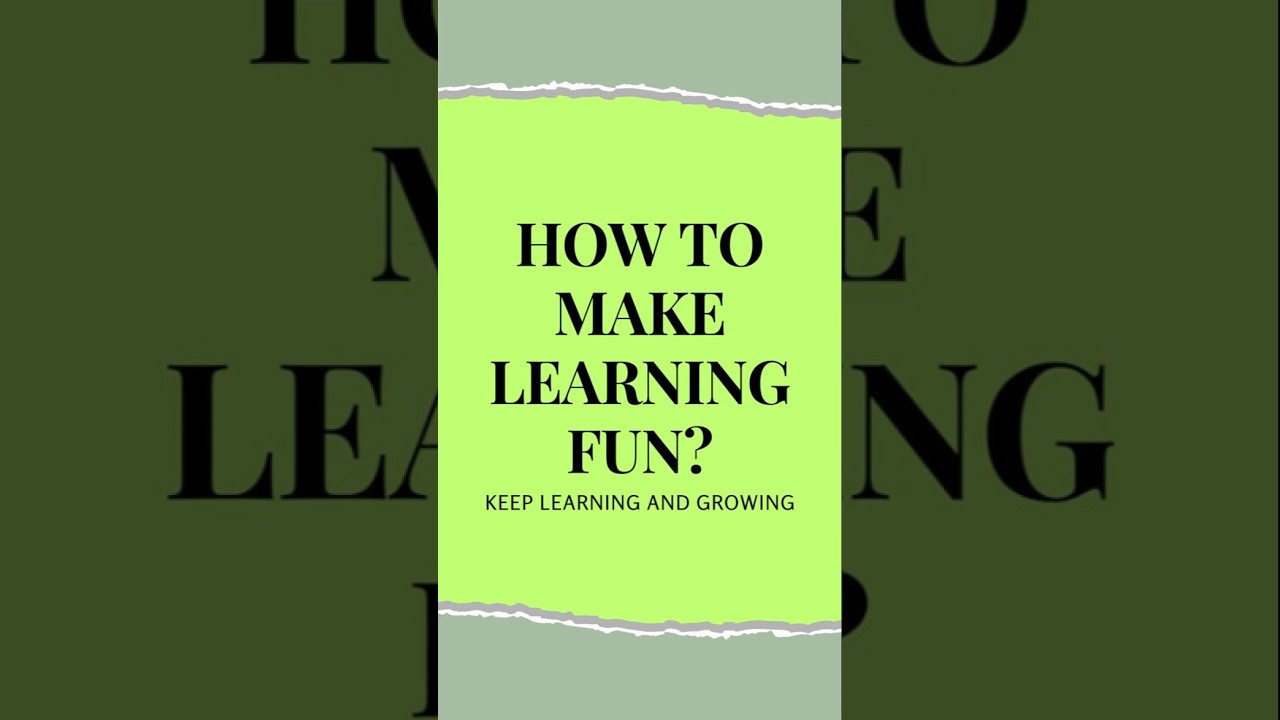 How to Make Learning Fun? #learningfun #learning #instructionaldesign #elearning #training #ids