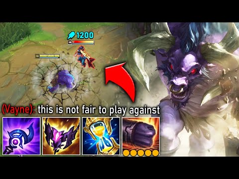 Enemy Locked in Vayne Top... so I went AP Alistar and taught her a lesson