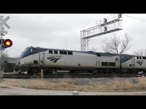 Amtrak 25 East in Wataga, IL 1/17/23