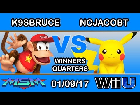 MSM 80 - K9sbruce (Diddy Kong) Vs. SCB | NCJacobT (Pikachu) Winners Quarters - Smash Wii U